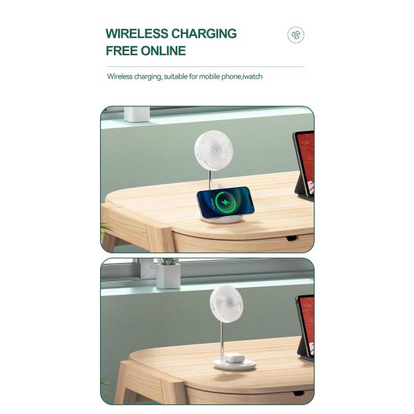 with fan wireless charger good for summer gift and promotion 2024 new products