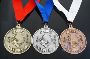 Wholesale 2D Level Round Custom Metal Sports Award Medals Recessed Textured Effect from china suppliers