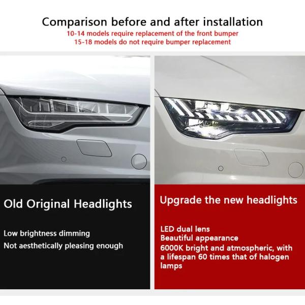 Audi A7 2011-2018 Matrix LED Headlights Plug And Play RS7 Version 6V