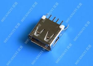 Wholesale Straight Solder Type USB A Female Plug Connector Jack Silver Tone from china suppliers