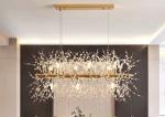 luxury round hanging fixture firework pendant lights led lighting modern glass
