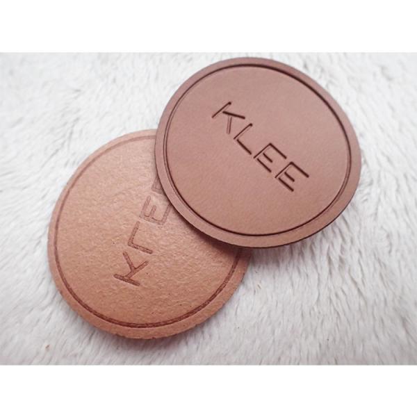 Custom LOGO Soft Debossed Foldable PU Patch Leather Label For Clothing Handbags
