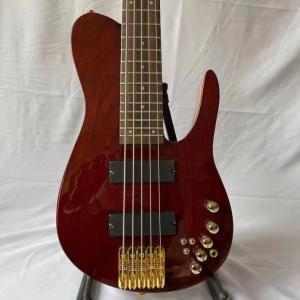 Wholesale Custom Natural Wood Burl 5 Strings Electric Bass Guitar Maple Neck Through Ash Body from china suppliers