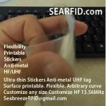 Ultra-thin Stickers Anti-metal UHF Tag, Flexibility Printable Anti-metal UHF