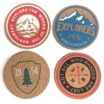 Dia8in Full Color Natural Cork Coasters Placemat Printing 5000pcs Fadeless