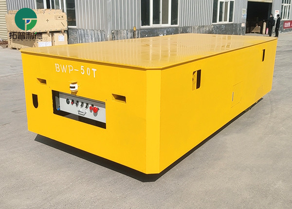 Electric Customized Trackless Motorized Trolley 5 Tons With Pu Tires