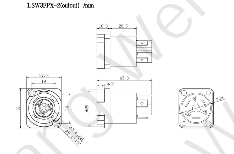 IP65 Waterproof Panel Socket with High Current Capacity Lockable Triple Core 3pin Power Connectors Outdoor 16A Male/Female