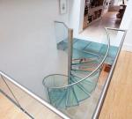 OEM ODM Indoor Space Saving Spiral Stairs With Glass Balustrade