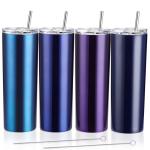 Great Insulation 600ml Skinny Stainless Steel Tumbler Straight Blank White 20 Oz