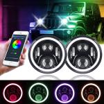 7inch Hi-low Beam RGB jeep headlight kit