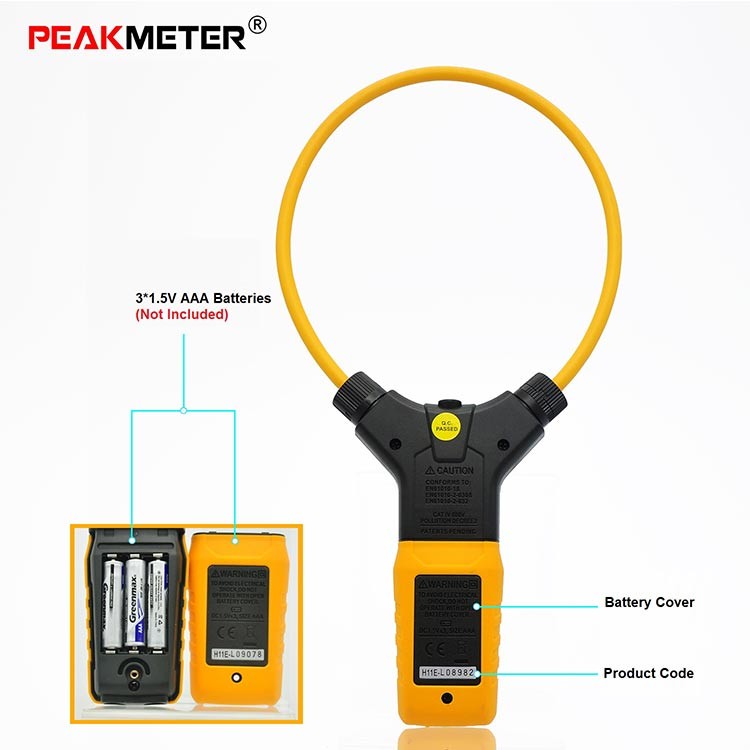 Handheld Digita Clamp Multimeter , 6000 Counts True RMS Clamp Meter Tester