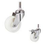 100x32mm Chemical Resistant Threaded Stem Swivel Caster