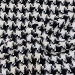 Polyester Shiner Knitting Houndstooth Suit Tweed Wool Fabric Stock