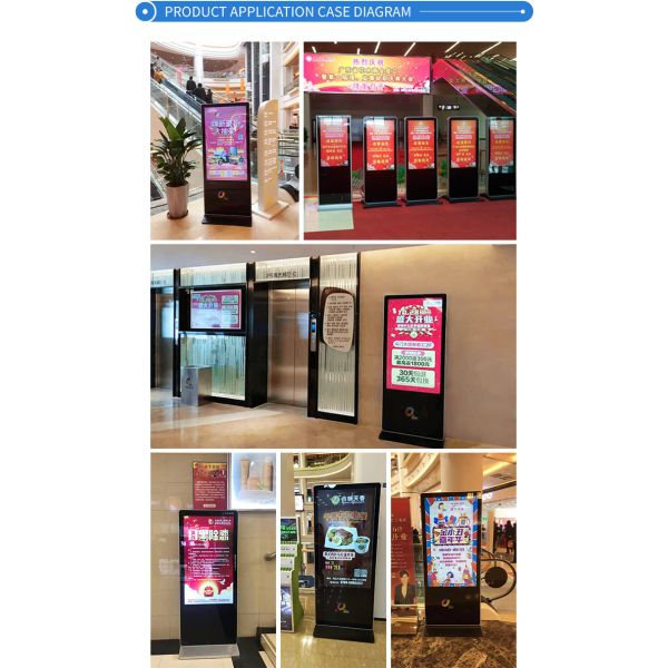 Customized 75 Inch Ultra-Thin Floor-Stand Digital Signage Touch Screen LCD Display Advertising Player Totem 75 Inch