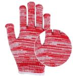 21cm-26cm Red Cotton Knitted Gloves OEM Heavy Duty Cotton Work Gloves