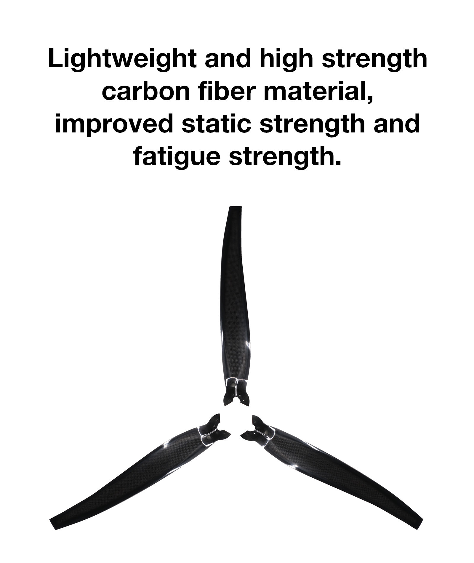 High Strength Carbon Fiber 55 Inch 3 Blade Propeller With Enhanced Aerodynamic Design