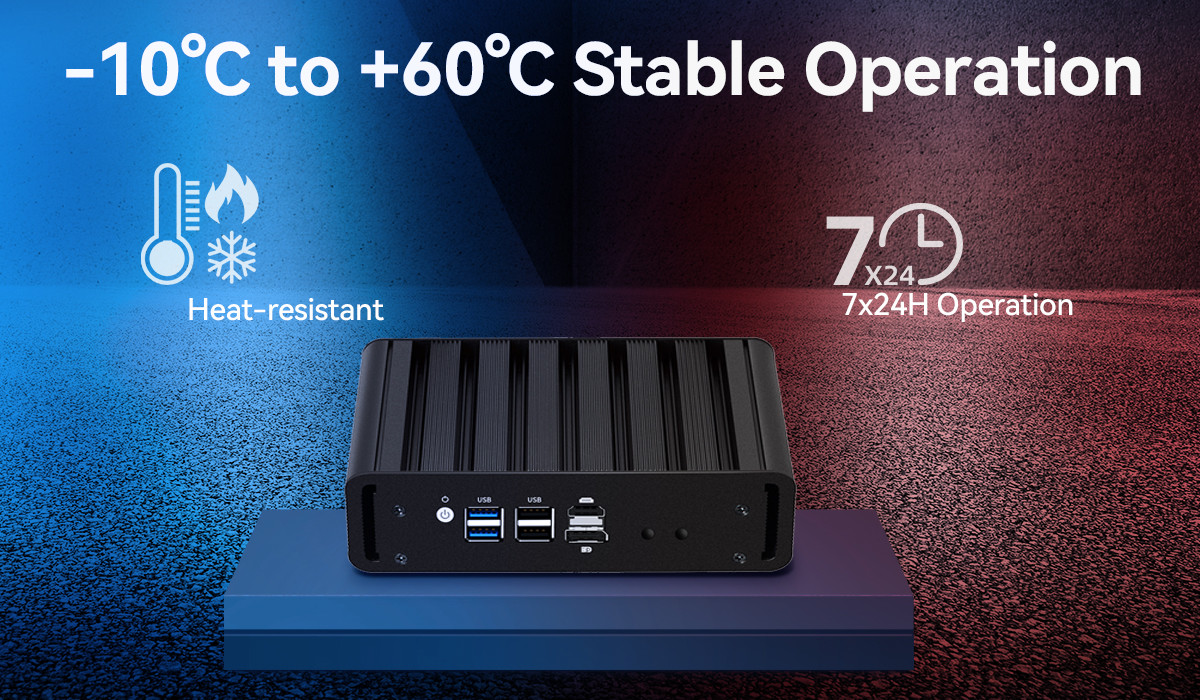 N100 Firewall Router Mini PC With Four 2.5Gbps LAN HDMI And DP For Home Office