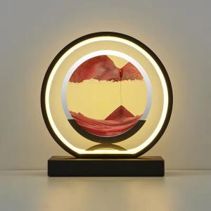 Wholesale Round Glass 3D Deep Sea Sandscape in Motion Display Wooden Flowing Sand Frame from china suppliers