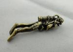 Metal Full Relief Key Chain, Pewter Promotional Keychain with Antique Gold
