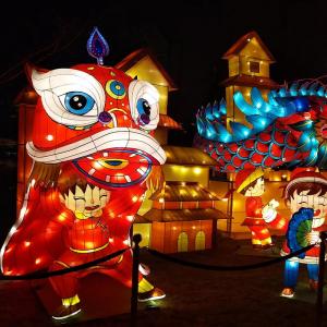 China Outdoor Chinese Dragon Lantern 60cm-30m Size Shape Customizable on sale