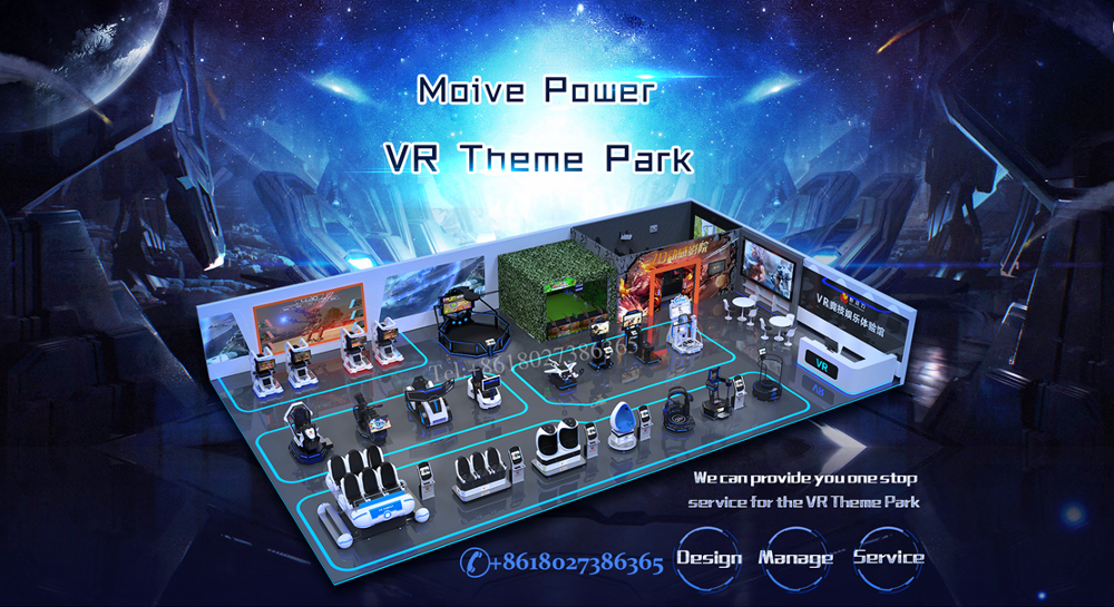 Unique Iron / Fiberglass Standing Up 9D VR Theme Park Customized Colour