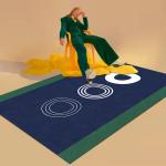 Crystal Velvet Fashion Bedroom Floor Carpets Large Dining Room Rugs OEM