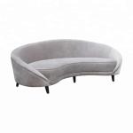 White Fabric Modern Living Room Couches With Solid Wood Frame