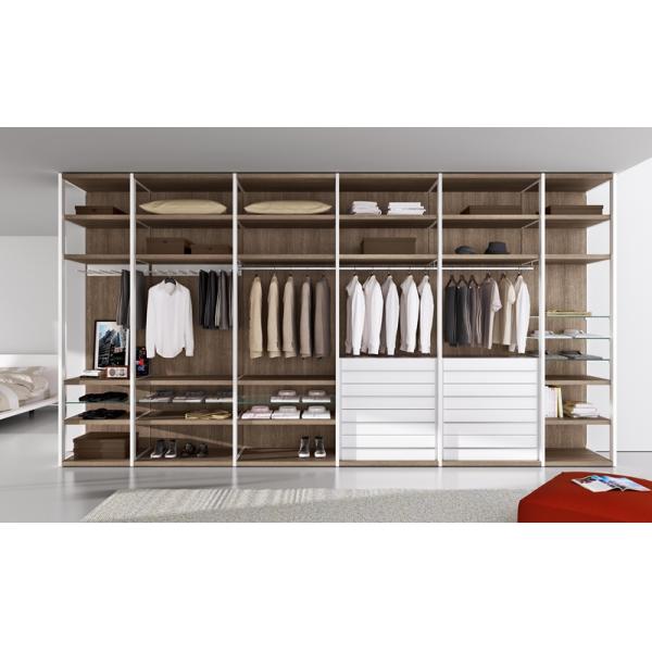 Custom Set Wood Style 2024 Modern Modular Bedroom Walk-in Closet System for Apartment