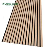 Modern Sound Absorption Decorative Slatted Wood Veneer Acoustic Panel for