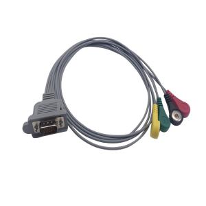 Wholesale DMS 4 Leads ECG Patient Cable 0.9m Holter Cable Snap Clip Banana Connector from china suppliers