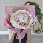 Mutiple Color Retro Printed Oil Painting Paper Art Flower Bouquet Wrapping Paper