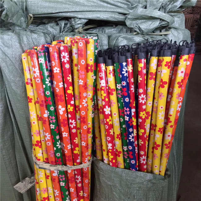 Press Straight PVC Coated 2.0cm Wooden Mop Handles