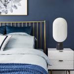 Fashion Resin Metal LED Rechargeable Bedside Lamp For Living Room