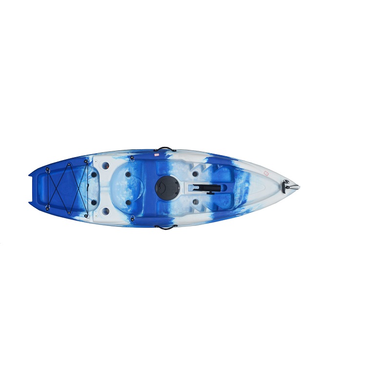 Professional Fishing 2.2M Blue Sit On Top Kayak with Pedal and 60kgs/132lbs Load Capacity