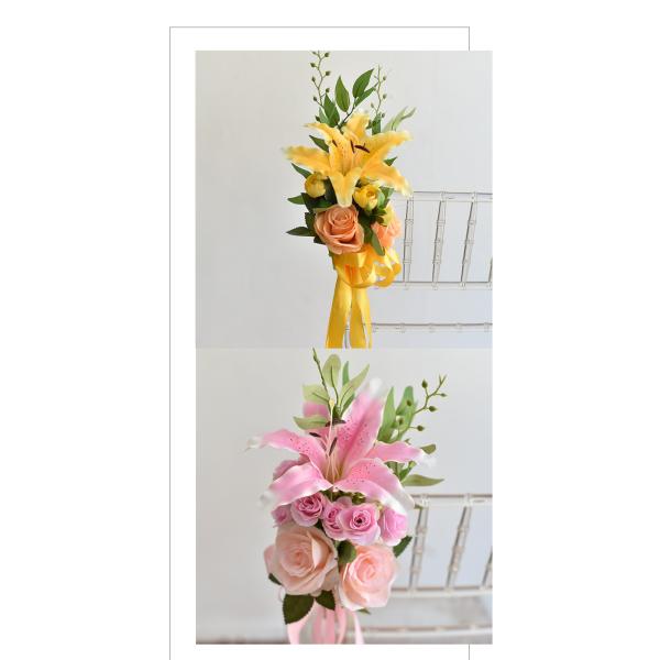 Bridesmaid Fake Silk Peony Bouquet Wedding Flowers Personalised