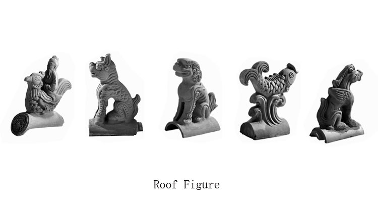 Garden Pavilion Chinese Clay Roof Tiles Traditional Buddhist Temple Handmade