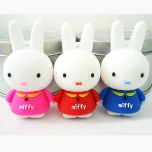 Wholesale 4GB Miffy Rabbit Cartoon USB Flash Drives, Animal Soft PVC USB Memory from china suppliers