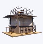 10ft Prefabricated Restaurant Shop Street Food Kiosk Container Pop Up Mobile