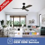 Decorative Fancy Dc Motor Silent Remote Ceiling Fan Led Light CE SAA