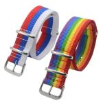 LGBT Pride Rainbow Nylon Band for Watch Russian Flag Strap Men Women Watches