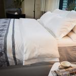 Duvet Cover Jacquard Dobby Hotel Collection Bedding Sets , Hotel Cotton Sheets