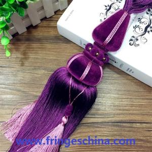 Wholesale Fashion custom long tassel fringe trimming for curtain attractive tieback hanging ball from china suppliers