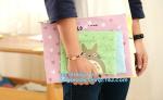 Boys girls solid color large capacity canvas pencil bag case, stationery pencil
