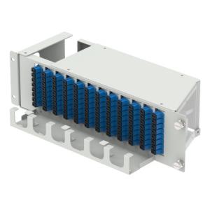 Wholesale 5 Time Gray 96cores 19 Inch Flip down Fiber Optic Patchpanel for Optical Equipment from china suppliers