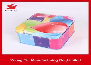 Wholesale Colorful Gift Packaging Square Tin Containers With Lids Eco - Friendly Customized from china suppliers