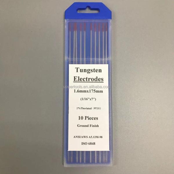 TIG Welding Consumables 2% Thoriated Red Head Tungsten Electrodes WT20 1.6mm Superior