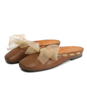 Wholesale S484 Elegant And Fashionable Women'S Sandals, Leather Sandals, Literary And Fresh, Baotou Slippers, Women'S Shoes Manufa from china suppliers