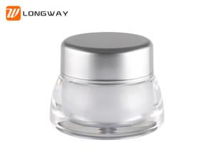 Wholesale 7g plastic acrylic cream jar double layer good quality for cosmetic packaging from china suppliers