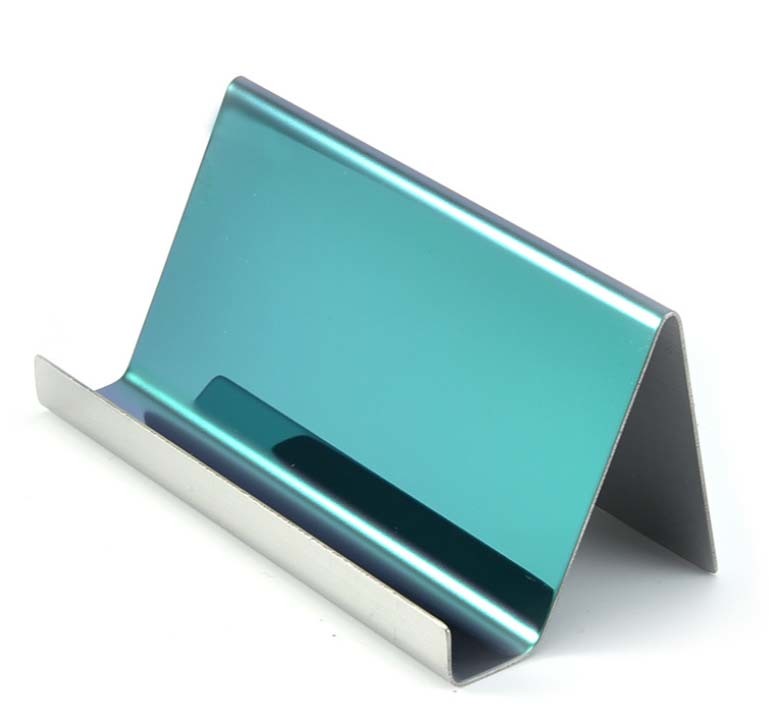 Low Quantity Custom Stainless Steel Name Card Stand Mobile Tray For Hotel and office stand desk tray S/S.18/8