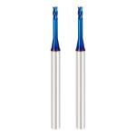HRC55 1mm Solide Carbide End Mill 2 Flutes Long Neck Short Flutes Square End